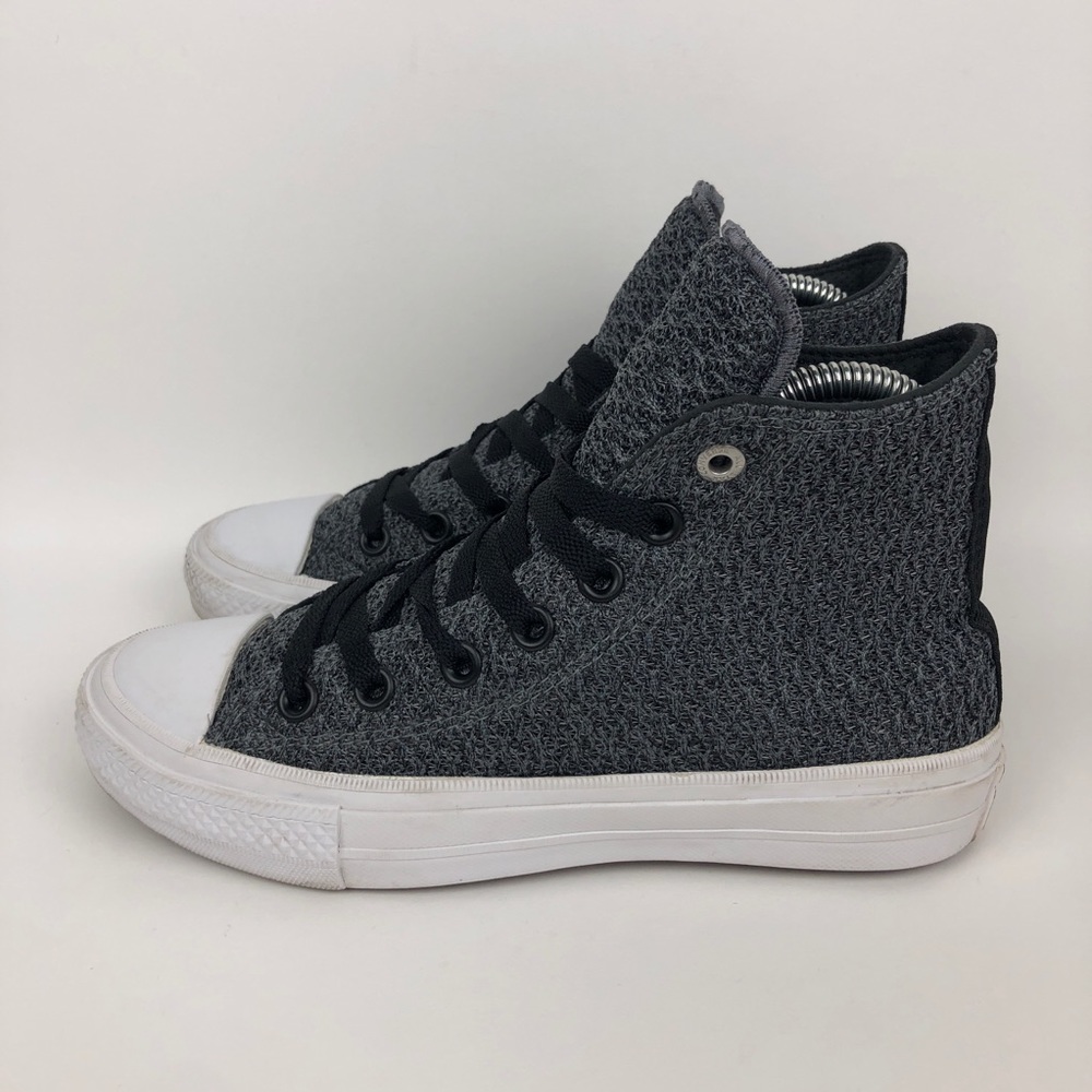 Converse All Star II Lunarlon High Spacer Shoe Womens Size 6 Gray White Walk CT